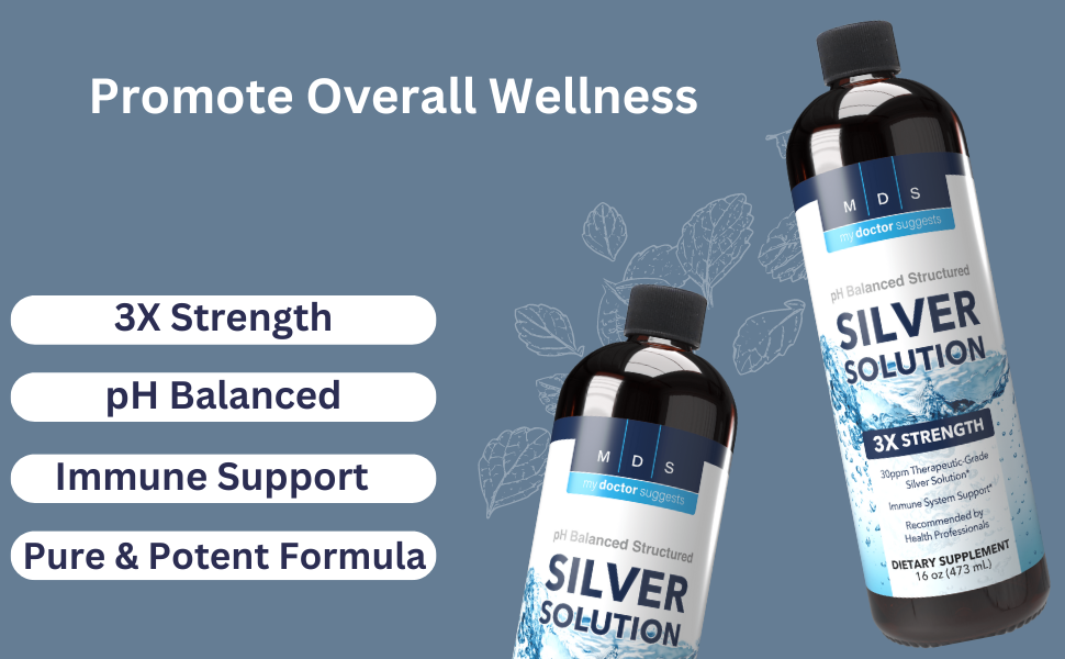Alkaline Structured Silver Liquid Supplement 30ppm - Immune and Gut Health Support - Extra Strength Structured Colloidal Silver Mineral Supplements - Made in USA (16 oz)