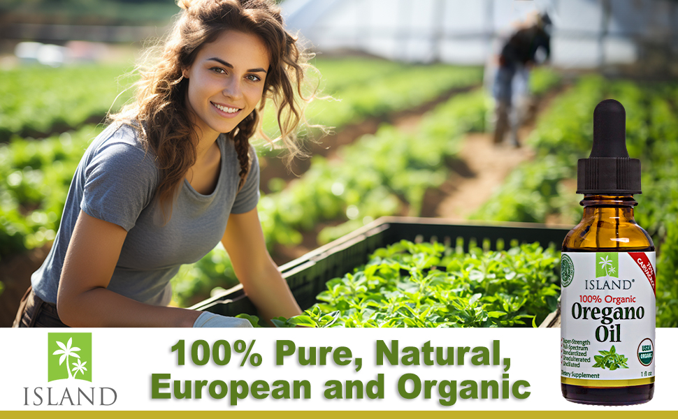 Oregano Oil Organic Drops, 100% Pure Undiluted Wild Oil of Oregano Extract