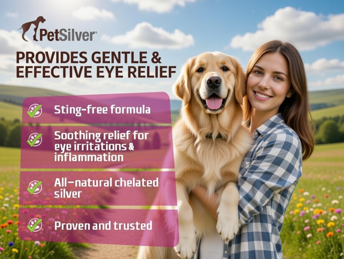 Dog Eye Wash, Natural Relief, Pet Eye Rinse For Dogs & Cats, USA, 4 fl oz
