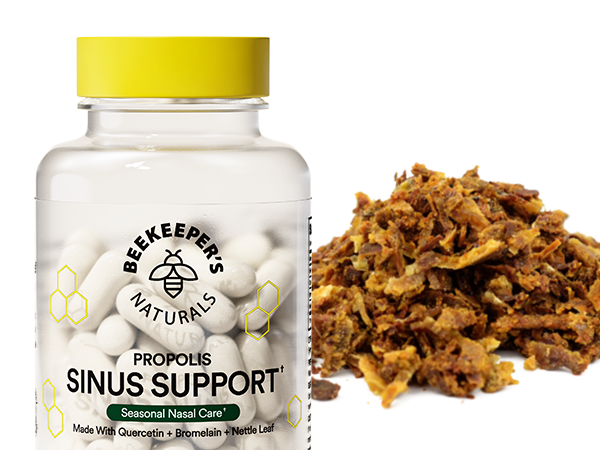 Beekeeper's Naturals Sinus Support for Adults, Quercetin & Bromelain, 60 ct