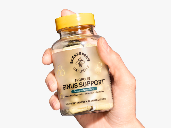 Beekeeper's Naturals Sinus Support for Adults, Quercetin & Bromelain, 60 ct