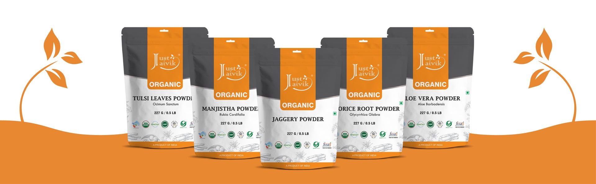 Just Jaivik Organic Triphala Powder/Churna 227 Gm Dietary Supplement | Bowel Wellness & Gut Health, Natural Gas & Constipation Relief, Supporting Your Immune System | Non- GMO, No Added Preservatives & Fillers