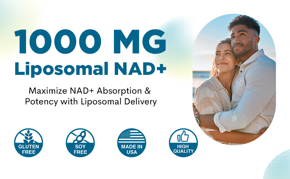 Maripolio Liposomal NAD+ 1000 mg Supplement | High Bioavailability Liposomal Delivery | Cellular Energy & Wellness Support | Pure NAD+ Dietary Supplement for Men,Women, 60 Softgels