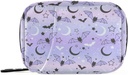 Pill Box Purple Bat Moon 7 Day Pill Case Travel Pill Organizer Bag with Zipper Portable Weekly Vitamin Medicine Supplement Holder Pouch Bag 2