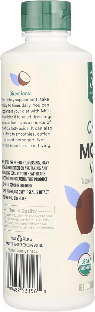 365 by Whole Foods Market, Organic Vanilla MCT Oil, 16 Fl Oz 5
