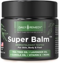 DAILY REMEDY Tea Tree Oil Extra Strength Super Balm - Athletes Foot Cream Combats Ringworm, Jock Itch, Nail Issues - Nourishes Cracked Itchy Skin on Body & Feet - Made in USA (2 Pack) 2