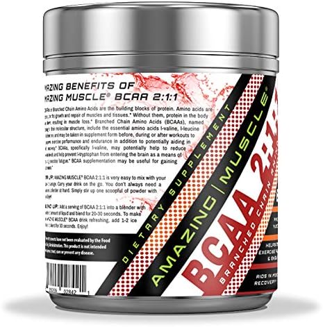 Amazing Muscle BCAA 2:1:1 Branched Chain Amino Acids Supplement | 6000 Mg Per Serving | Fruit Punch Flavor | 60 Servings 3