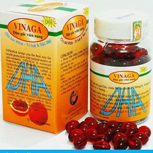 Lot 4 Boxes - Gac Oil DHA - Momordica Cochinchinensis Oil - Dau Gac 400 Capsules 2