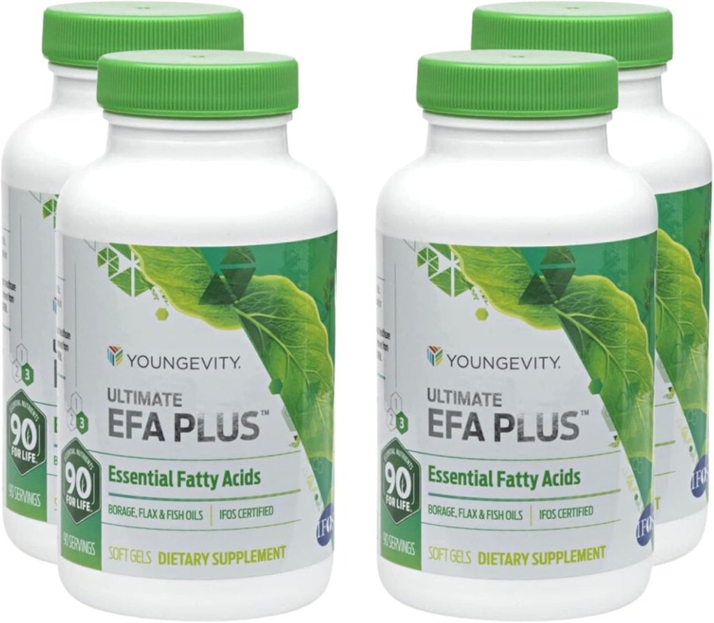Youngevity Ultimate EFA Plus – Essential Fatty Acids, 90 Soft Gels – Balanced Fish Oil Formula for Heart, Brain, Joint, Skin Health – Omega-3, Omega-6, Omega-9 Supplement for Optimal Health Support 2