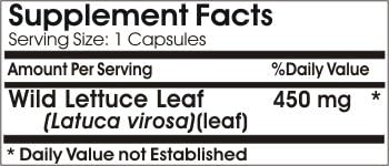 Wild Lettuce Leaf 450mg ~ 200 Capsules - No Additives ~ Naturetition Supplements 3