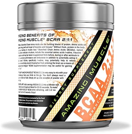 Amazing Muscle BCAA 2:1:1 Branched Chain Amino Acids Supplement | 6000 Mg Per Serving | Pina Colada Flavor | 60 Servings 3