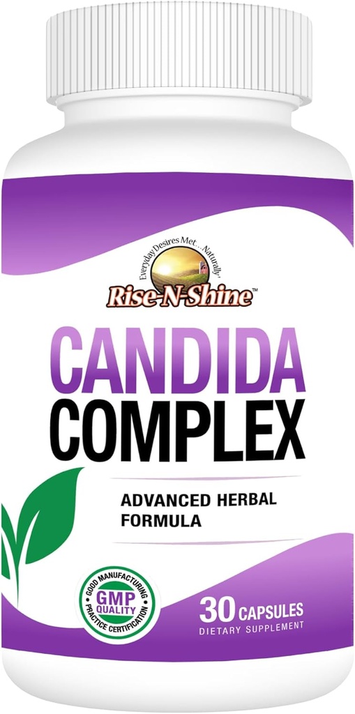 Rise-N-Shine Candida Complex Capsules Support for Normal Candida Levels with Oregano, Caprylic Acid, Reishi Mushrooms and More 30 Count 2