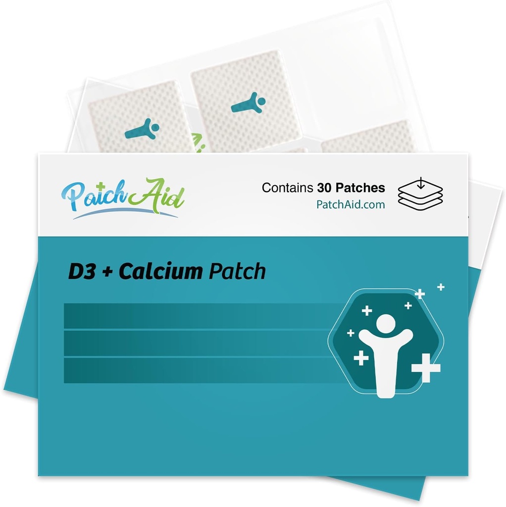 PatchAid D3/Calcium Topical Patch | Supports Bone Strength & Calcium | 8 Hour Wear for Better Absorption | 30 Day Supply 2