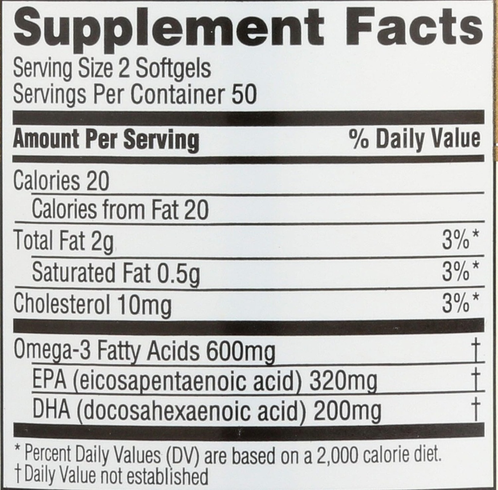 Spectrum Essentials Fish Oil, 1000 mg, 100 Softgels 4