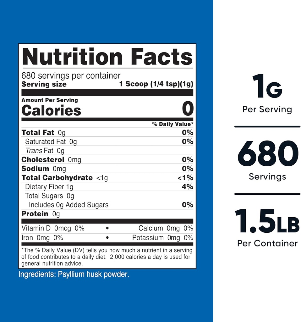 Nutricost Psyllium Husk Powder (1.5 Pounds) - GMO-Free, Gluten-Free 3