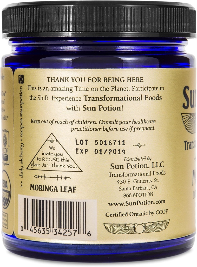 Sun Potion Moringa Leaf Powder - 90 Gram Jar 3