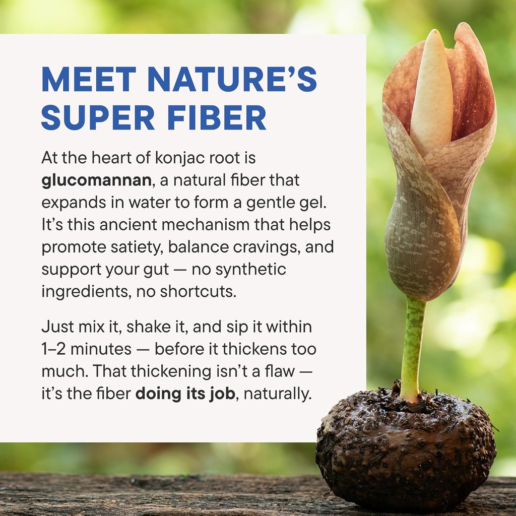 Daily Nouri FeelFull Prebiotic Fiber Drink Mix | Supports Natural Fullness, Appetite & Cravings Control, Gut & Metabolic Health | Oligofructose, Glucomannan & Chromium | 30 Stick Packs 5