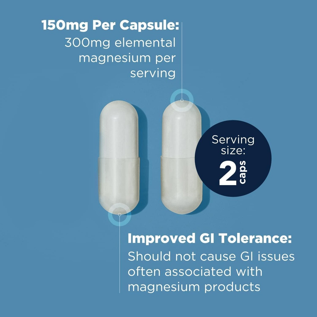 Designs for Health Magnesium Glycinate Complex (60 Capsules) & Whole Body Collagen (30 Servings) Bundle - High Absorption Magnesium with Premium Collagen Powder to Support Bones, Skin & Joints 3