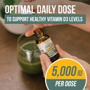 Plant-D3 Organic Vitamin D3 5000 IU - Vegan, Max Strength Sublingual Liquid D3 Drops - 200% Higher Absorption - 100% Plant-Based Cholecalciferol Form - Adjustable Dosing for All Ages (1oz Liquid) 4