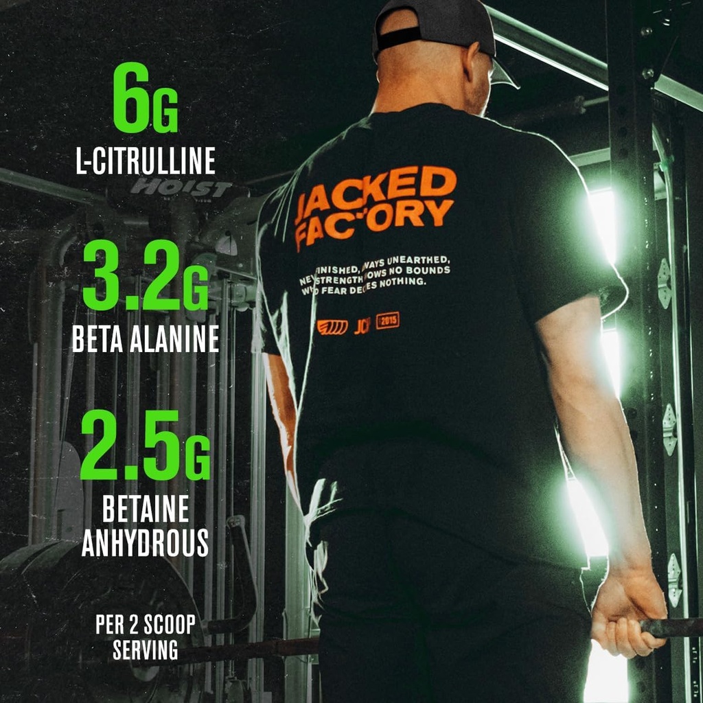 Jacked Factory NITROSURGE Pre Workout Supplement - Energy Booster, Instant Strength Gains, Clear Focus & Intense Pumps - NO Booster & Powerful Preworkout Energy Powder - 30 Servings, Blue Raspberry 6