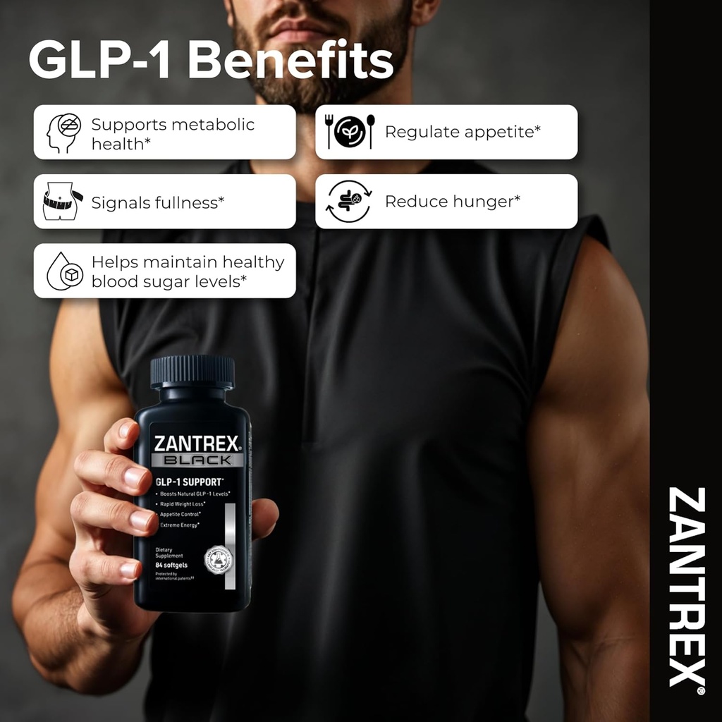 Zantrex Black – Naturally Boost GLP-1 & Metabolism Support | Thermogenic Energy, Weight Management Formula | 60 Pills 5