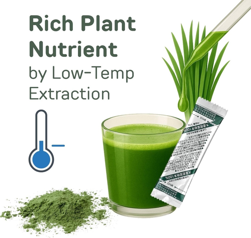 Yamamoto Kanpoh YAMAKAN Barley Grass Juice Powder, Young Barley Grass Powder Rich in Minerals, Vitamins & Plant-Based Protein for Women & Men, Grass Juice from Japan, Non GMO 22 Count 6