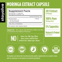 STAY ALIVE Moringa Capsules 1000mg, 20:1 Extract, 120 Pills, Green Superfood with Extra Strength, 100% Pure Oleifera Leaf Powder, 2 Months Supply, All Natural, Non-GMO & Gluten Free Moringa Supplement 3