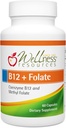 Wellness Resources B12 and Folate Supplement - Methyl B12 1000 & Methylated Folate for High Absorption, Gluten Free, Immune Support Supplement, B12 and Folate for MTHFR, 5-MTHF 2