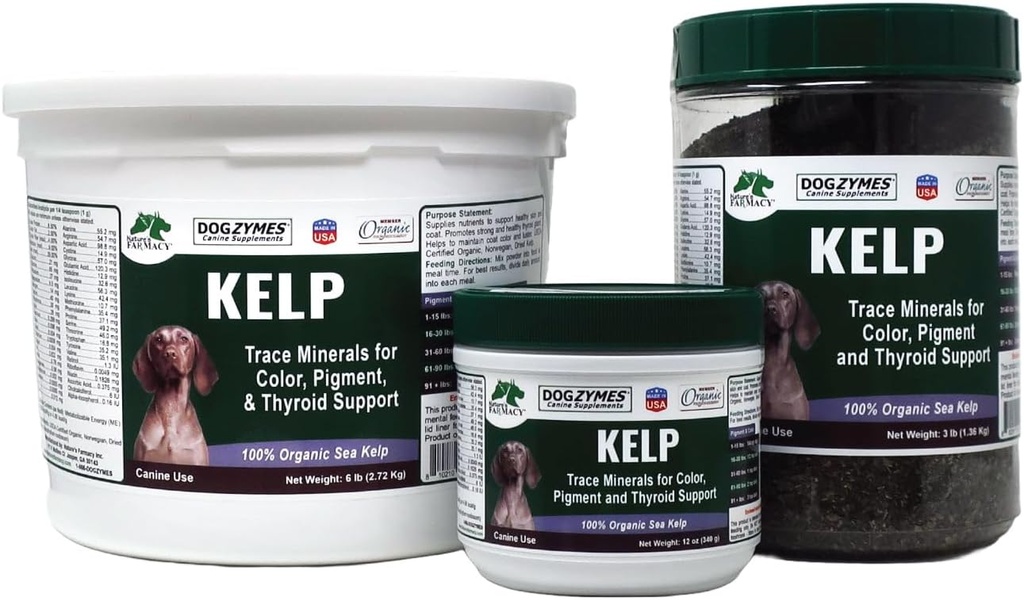 Dogzymes Organic Norwegian Kelp for Pets, a Valuable Nutrition Source Rich in Iodine to Support Gland Function, Especially The Thyroid (3 Pound) 3
