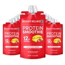 Designer Wellness Protein Smoothie, Real Fruit, 12g Protein, Low Carb, Zero Added Sugar, Gluten-Free, Non-GMO, No Artificial Colors or Flavors, Strawberry Banana, 12 Count 2