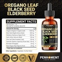 8in1 2900mg Oil of Oregano Drops with Black Seed Oil Liquid | Contains Carvacrol | Garlic, Elderberry, Olive Leaf, Quercetin, Bromelain - 2 Fl Oz 3