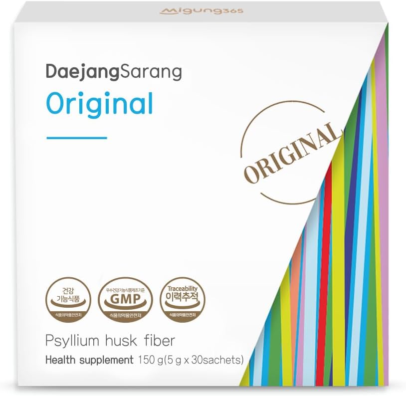 Gut Relief (30 Sticks) - Psyllium Husk 8,500mg, Daejang Sarang Original. Dietary Fiber Supplement for Digestive Health & Constipation, Bloating Relief. 2