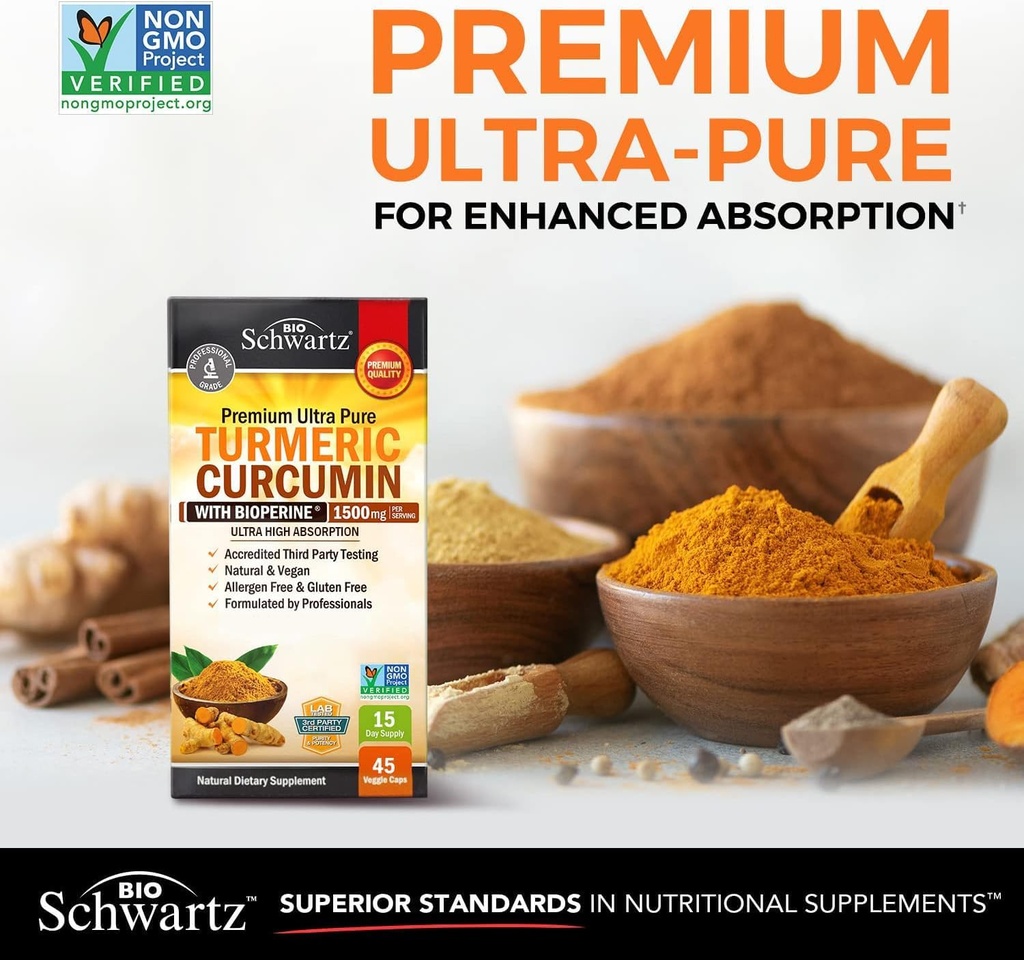 Extra Strength Ashwagandha Capsules (2 Month Supply) Plus Turmeric Curcumin with Black Pepper Extract 1500mg Complex (Trial Size) 5
