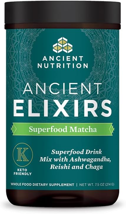 Ancient Nutrition Keto Drink Mix, Keto Cocoa, Instant Superfoods Drink Mix, Caffeine Free Energy Booster, Reduces Fatigue, Gluten Free, Paleo and Keto Friendly, 20 Servings 2