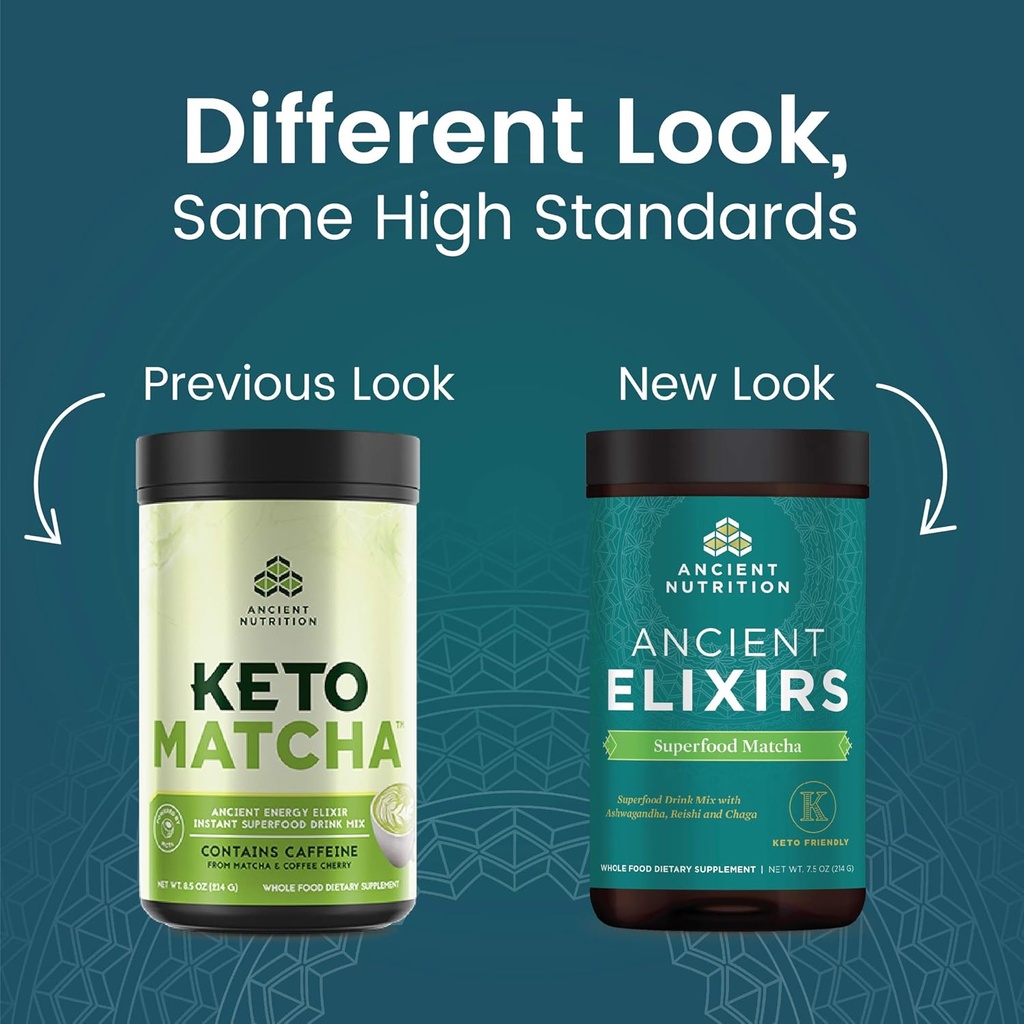 Ancient Nutrition Keto Drink Mix, Keto Cocoa, Instant Superfoods Drink Mix, Caffeine Free Energy Booster, Reduces Fatigue, Gluten Free, Paleo and Keto Friendly, 20 Servings 3