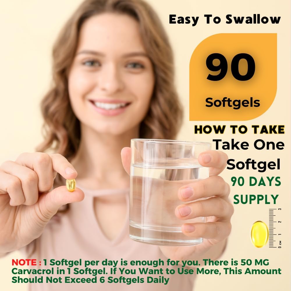 THE OREGANO COMPANY- Oil of Oregano | 90 Softgels, Natural Carvacrol, Edible Food Grade, Aceite De Oregano, Potency, Capsules, Wild Mediterranean Oregano Oil GelCaps Extract,Wild Supplements 6