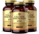Solgar Calcium Magnesium Plus Zinc, 100 Tablets (Pack of 3) - Promotes Healthy Bones and Teeth - Supports Nerve & Muscle Function - Non-GMO, Vegan, Gluten Free, Dairy Free, Kosher - 100 Total Servings 2