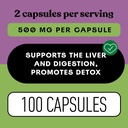 Complete Natural Products Pure Organic Milk Thistle Capsules - 500 mg Silymarin Powder 100 Pills 6