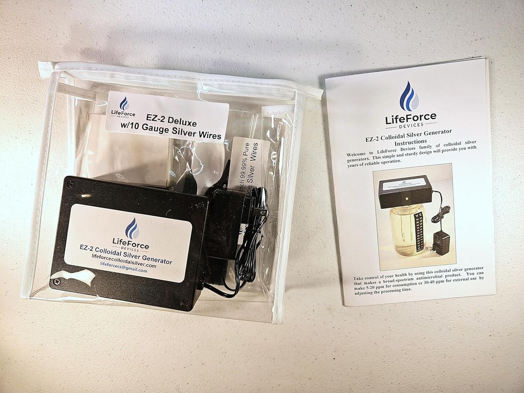 Compact EZ-2 Deluxe Silver Generator Package – Plug-in DIY Fresh Silver Maker with 10 Gauge Wires for Home – Make 32oz in 16 Minutes 4