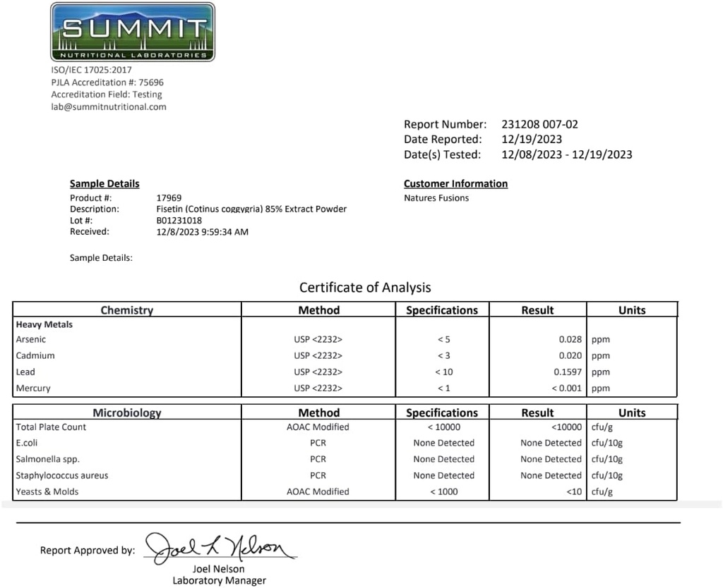 Nature's Fusions Nutri Fisetin 500mg 60 Count - Clinical Dosage - Fisetin Supplements - Powerful Senolytic Activator, Antioxidant, & Brain Support - Natural Polyphenols - 60 Count 6