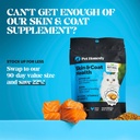 Cat Skin & Coat Health Crunchy & Creamy Chews - Omegas, Vitamin C + E, Biotin Supplement, Soothes Skin and Promotes Shiny Coat, Cat Supplements & Vitamins - Chicken (30-Day Supply) 6