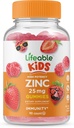 Lifeable Zinc 25mg Kids + Phosphatidylserine (PS) Kids, Gummies Bundle - Great Tasting, Vitamin Supplement, Gluten Free, GMO Free, Chewable Gummy 3