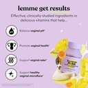 Lemme Purr Vaginal Probiotic Gummies for Women - Balanced pH, Healthy Odor, Yeast Balance & Flora Support + Vitamin C for Immune Health - Tasty Pineapple (60 Count) (Pack of 2) 3