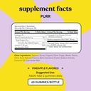 Lemme Purr Vaginal Probiotic Gummies for Women - Balanced pH, Healthy Odor, Yeast Balance & Flora Support + Vitamin C for Immune Health - Tasty Pineapple (60 Count) (Pack of 2) 6