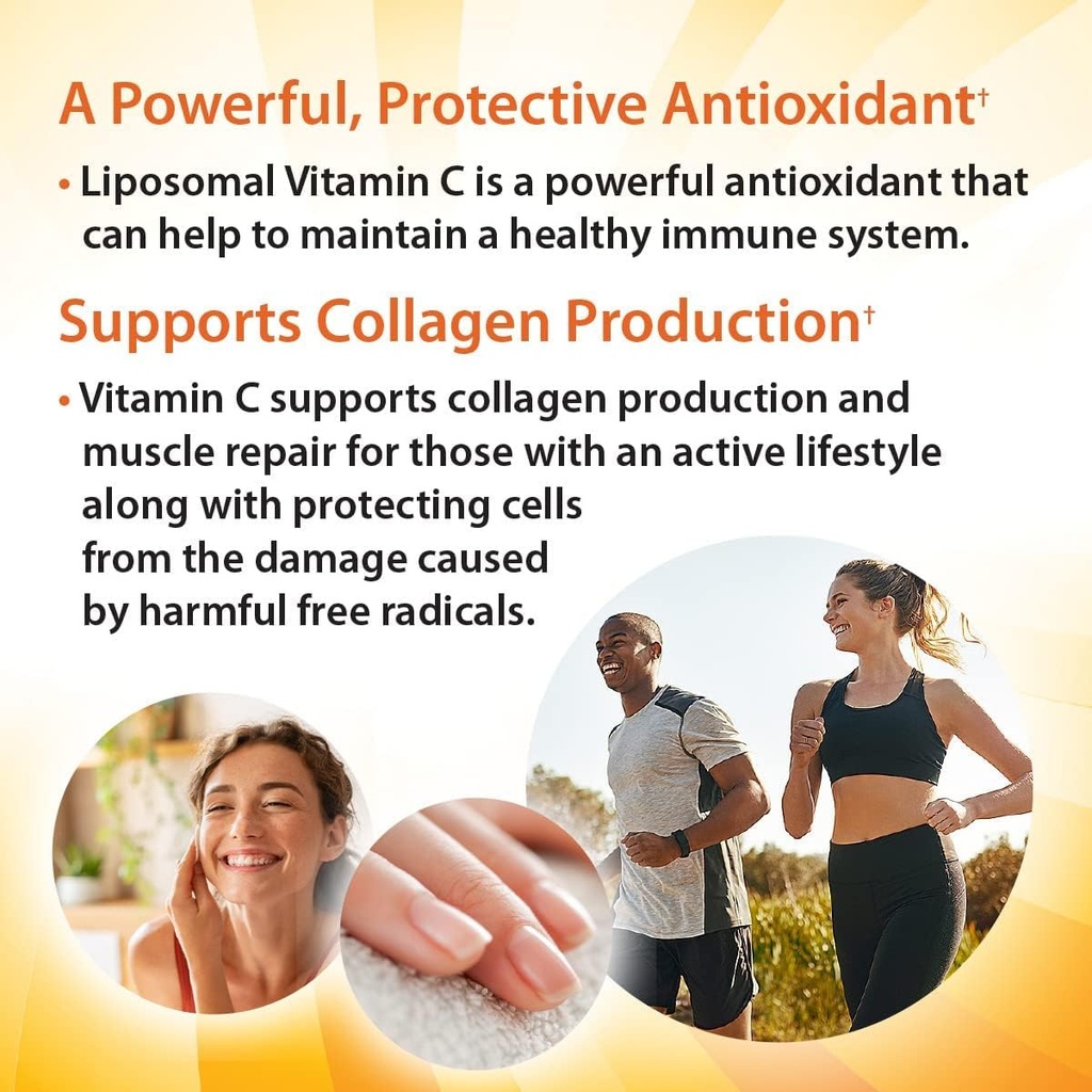 Vida Lifescience Aurora Nutrascience Mega Liposomal Glutathione, 750 mg, and Vitamin C, 3,000 mg, Immune Support and Antioxidant Bundle 6