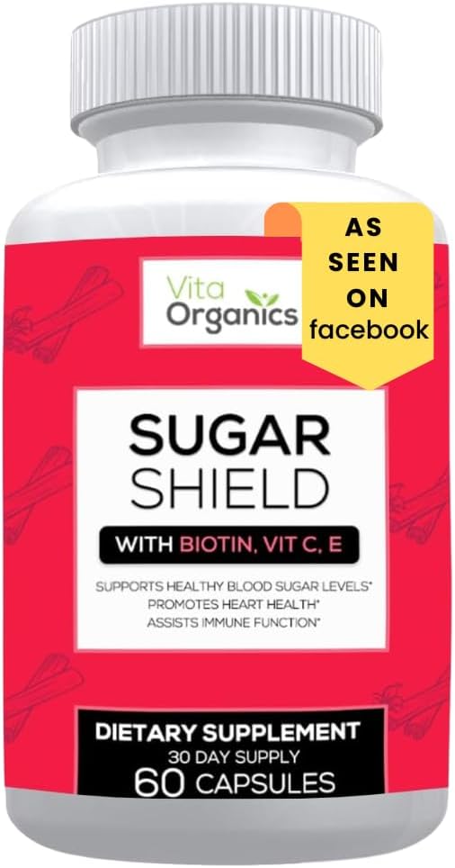 Sugar Shield - Advanced Sugar Support Supplement - Biotin, Magnesium Oxide, Chromium - 60 Veggie Capsules - 30 Days 2