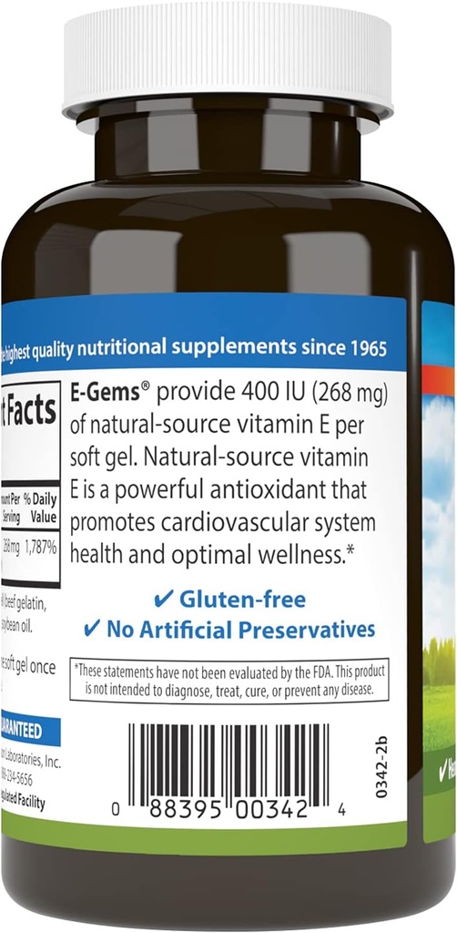 Carlson - E-Gems, 400 IU, Heart Health & Optimal Wellness, Antioxidant, 200 soft gels 4