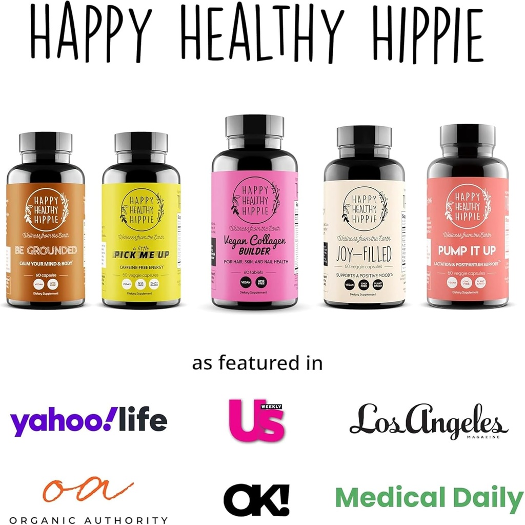 Happy Healthy Hippie Pump It Up Lactation Supplement & Vegan Collagen Builder 6