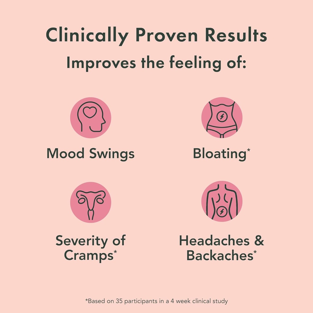 Rael PMS Supplement, Hormone Balance for Women, Relief from Menstrual Cramps, Period Bloating, Mood Swings Treatment with Turmeric, Ginger, Magnesium, No NSAIDs, Vegan (28 Capsules) 6