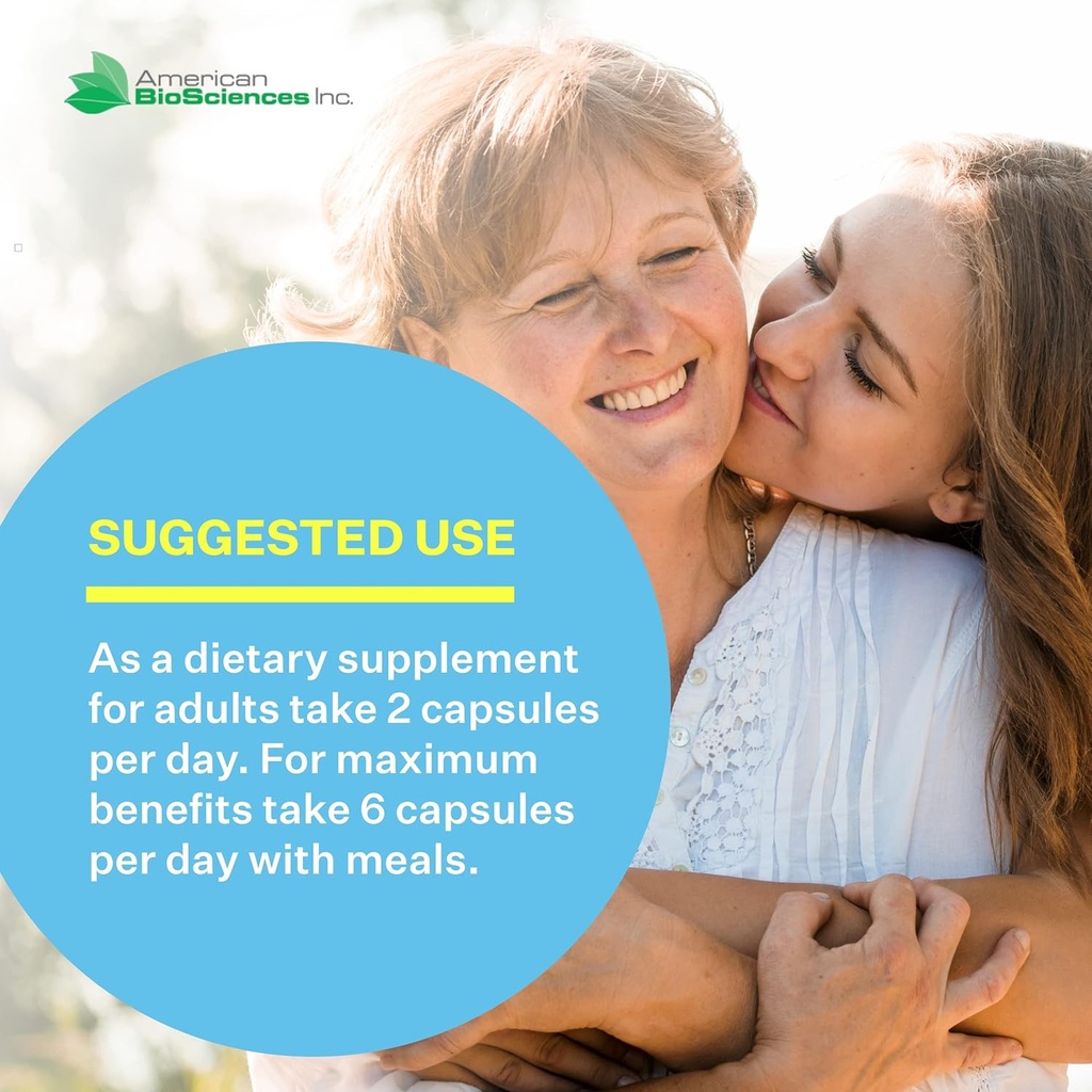 American BioSciences ImmPower AHCC Herbal Mushroom Supplement, 500mg per Capsule for Immune Support, Maintains Natural Killer Cell Activity, Pack of 1, 60 Veggie Capsules 6